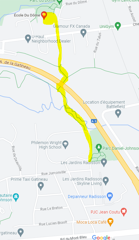 Transport actif 1 piste cyclable secteur hull